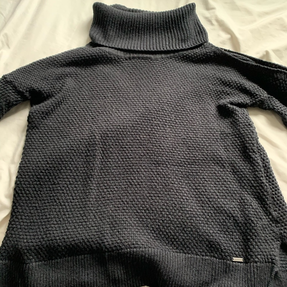 Black long sleeve, open shoulder sweater